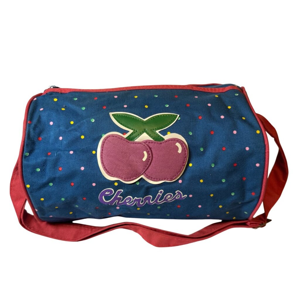Vintage BBL Cute Cherries Polka Dot Messenger Bag One Size Neo Nostalgia Y2K